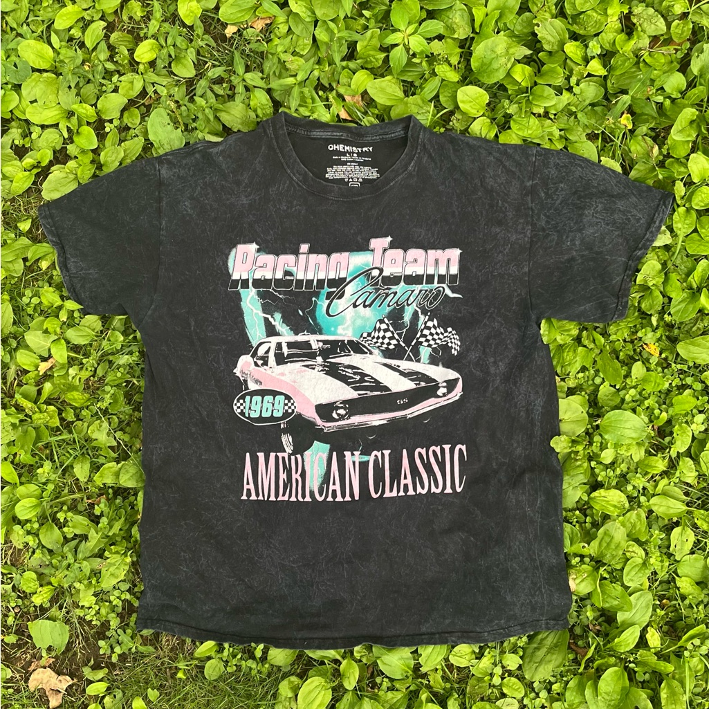 Camaro Racing Team Acid Wash Tee Size Large
